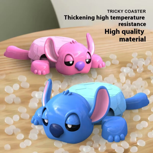 2025 Disney Funny Turtle Coaster - Press & Stare Interactive Gag | Creative Desktop Decor for Office, School & Home | Stationery Gift Set for Disney Fans - Image 5