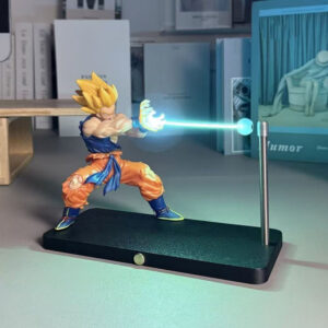 2025 BANDAI Dragon Ball Son Goku Levitating Lamp - Kamehameha Magnetic Night Light | Collectible Desk Decor for Fans & Gift