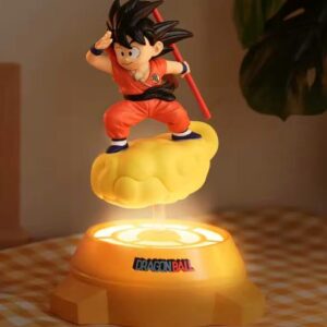 Dragon Ball Goku Rotating Night Light & Action Figure – USB - Powered Anime Bedside Lamp, Ideal Gift for Goku Fans, Anime Collectible Decor