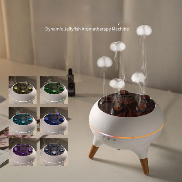 Portable Jellyfish - Design Air Humidifier – Remote Control, Dynamic Fragrance Mist & Decorative Night Light, Ideal for Home & Office, Creative Decorative Appliance - Image 5