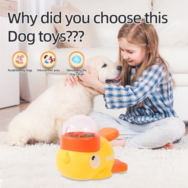 Duck-Shaped Pet Feeder - Eco-Friendly & Non-Toxic Design with Safe Paint, Interactive Foraging Toy to Stimulate Natural Hunting Instincts, Ideal for Cats & Small Dogs, Indoor Pet Enrichment Gadget