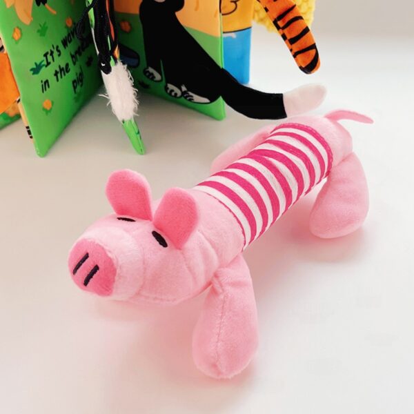 3Pcs Squeaky Plush Dog Toys for Medium & Large Dogs – Cute Duck/Pig/Elephant Shapes with Soft Squeak Sounds, Chew - Resistant No - Mess Play & Chew Set, Durable Pet Playtime Supplies - Image 3