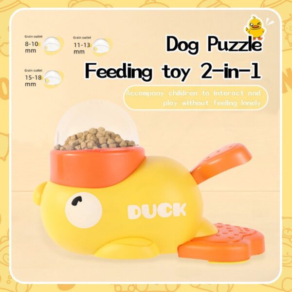 Duck-Shaped Pet Feeder - Eco-Friendly & Non-Toxic Design with Safe Paint, Interactive Foraging Toy to Stimulate Natural Hunting Instincts, Ideal for Cats & Small Dogs, Indoor Pet Enrichment Gadget - Image 3