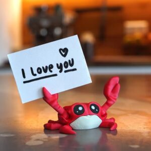 3D Printed Crab Table Decor – Quirky Desk Companion, Unique Handmade - Style Ornament for Home & Office, Creative 3D Craft Home Decor Accent