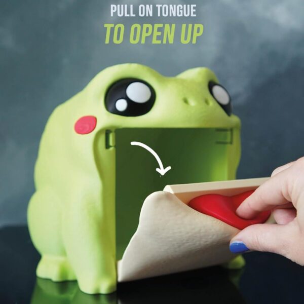 Frodrick the Frog 3D Printed Toilet Paper Holder – Interactive Design with Big Eyes & Red Cheeks, Sturdy Roll Storage, Unique Quirky Decor for Frog Lovers, Modern Bathroom Organizer - Image 4